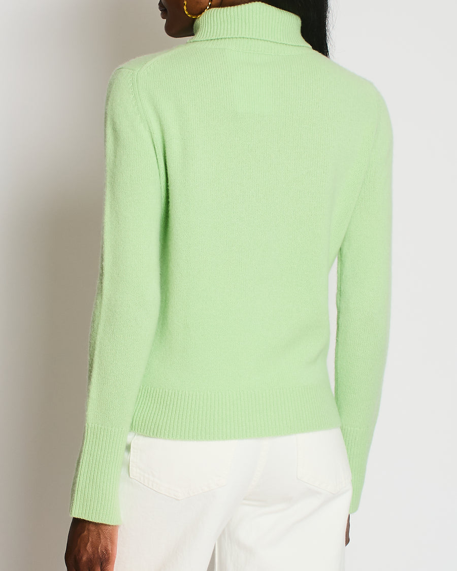 Joseph Pastel Green Cashmere High-Neck Jumper Size S (UK 8)
