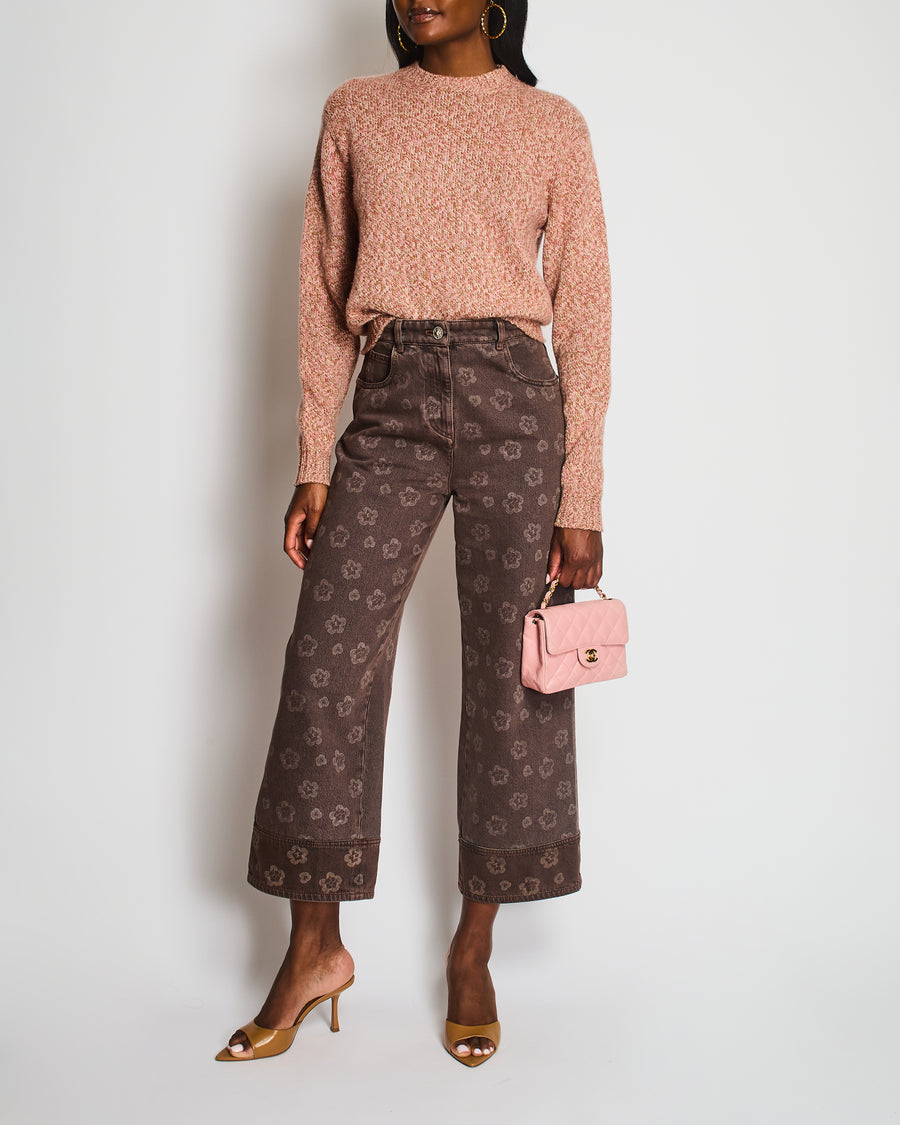 Loro Piana Pink Wool Long Sleeved Jumper Size XS (UK 6)