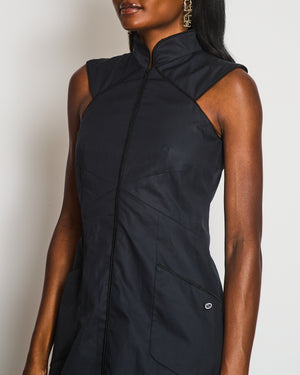 Chanel Navy Sleeveless Panelled Midi Dress with Pocket Detail Size FR 36 (UK 8)