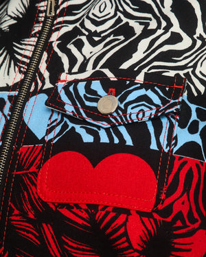 Hermès SS/23 Red "Wild" Print Sleeveless Midi Dress Size FR 36 (UK 8)