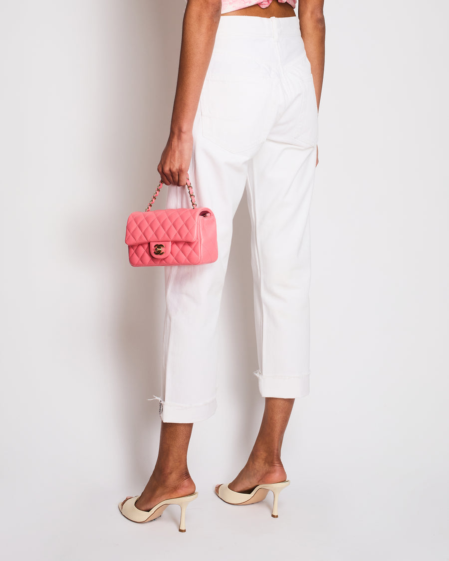 Christian Dior White Straight Legs Jeans With Roll-Up J'adior Details Size FR 32 (UK 4)