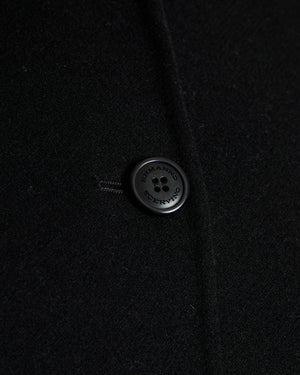 Ermanno Scervino Black Overcoat with Embellished Collar Size IT 36 (UK 4)