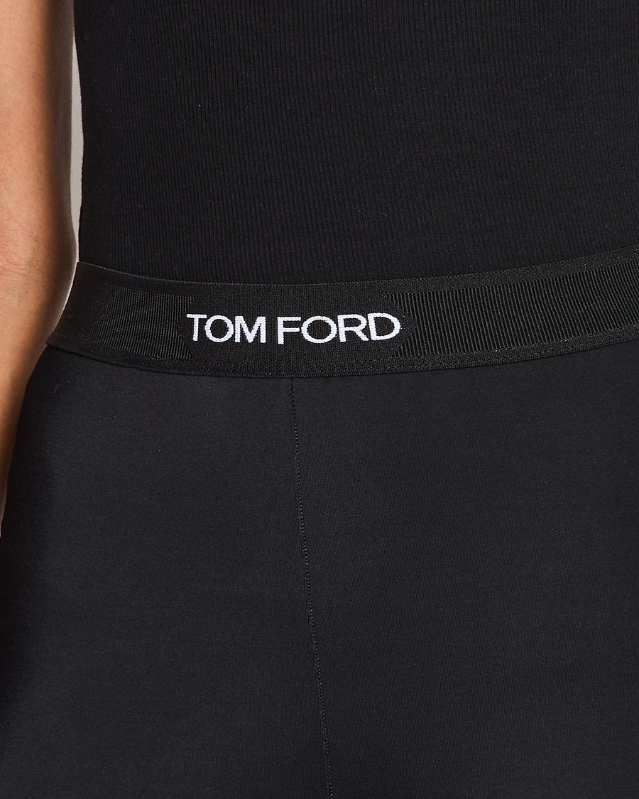 Tom Ford Black Leggings with Waistband Logo Detail Size XS (UK 6/8)