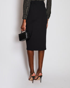 The Row Black Neoprene Pencil Midi Skirt Size S (UK 8)