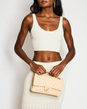 Chloé Cream Wool Knit Cropped Top and Maxi Skirt Set Size XS (UK 6)