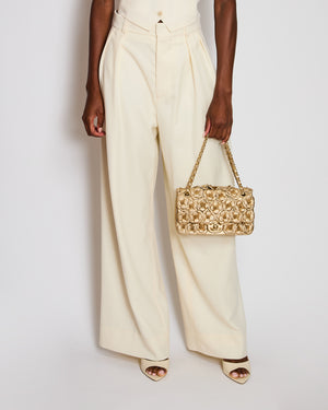 Wardrobe NYC Cream Tailored Trousers Size M (UK 10)