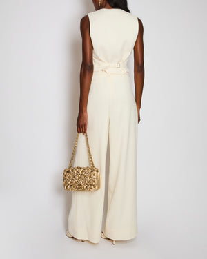 Wardrobe NYC Cream Tailored Trousers Size M (UK 10)