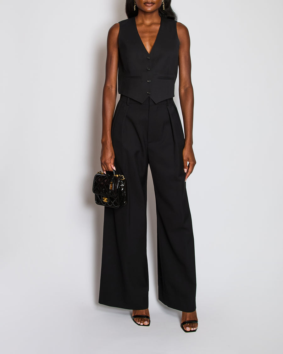 Wardrobe NYC Black Button Down Waist Coat Size M (UK 10)