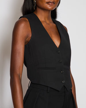 Wardrobe NYC Black Button Down Waist Coat Size M (UK 10)