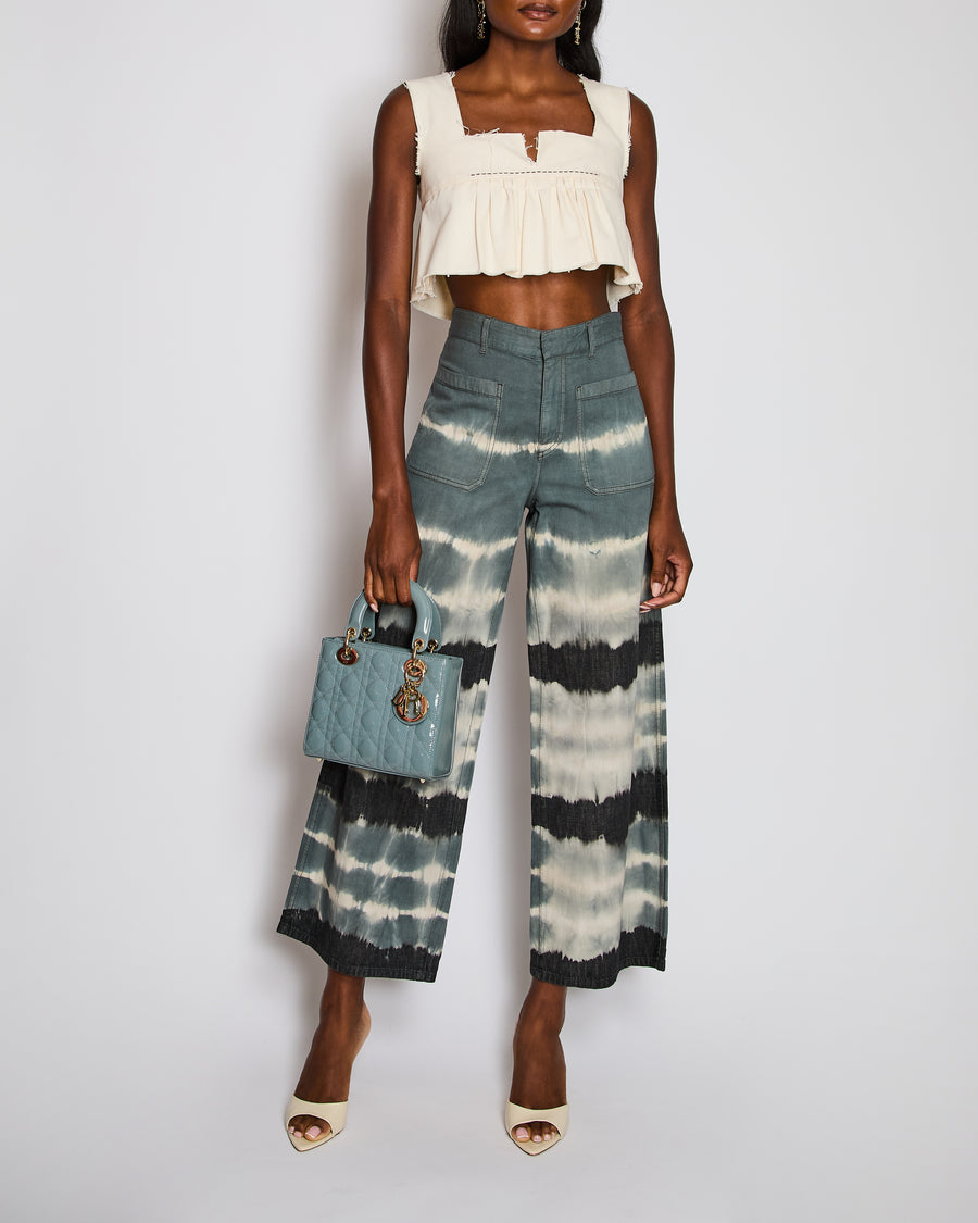 Christian Dior Blue Tye Dye Jeans with Pocket Detail Size FR 36 (UK 8)
