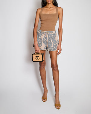 Hermès Beige Mini Shorts with Chain Lock Detail Size FR 40 (UK 12)