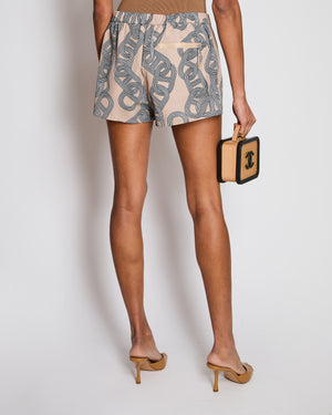 Hermès Beige Mini Shorts with Chain Lock Detail Size FR 40 (UK 12)