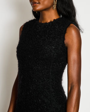 Dolce & Gabbana Black Mohair Sleveless Mini Dress Size IT 44 (UK 12)