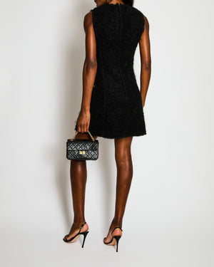 Dolce & Gabbana Black Mohair Sleveless Mini Dress Size IT 44 (UK 12)