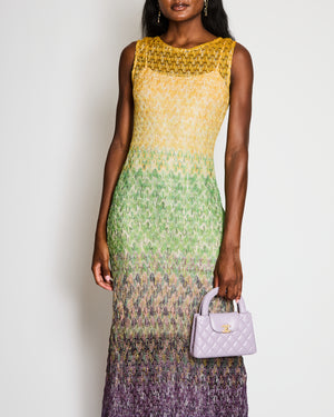 Missoni Metallic Ombre Multicoloured Maxi Dress Size IT M (UK 10)