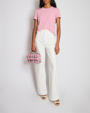 Chanel Pink Love Heart CC Short Sleeve T-Shirt Size FR 36 (UK 8)