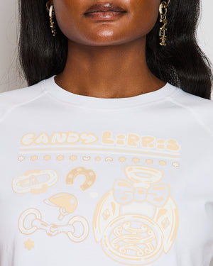 Hermès White Candy Libris Micro T-Shirt Size FR 38 (UK 10)