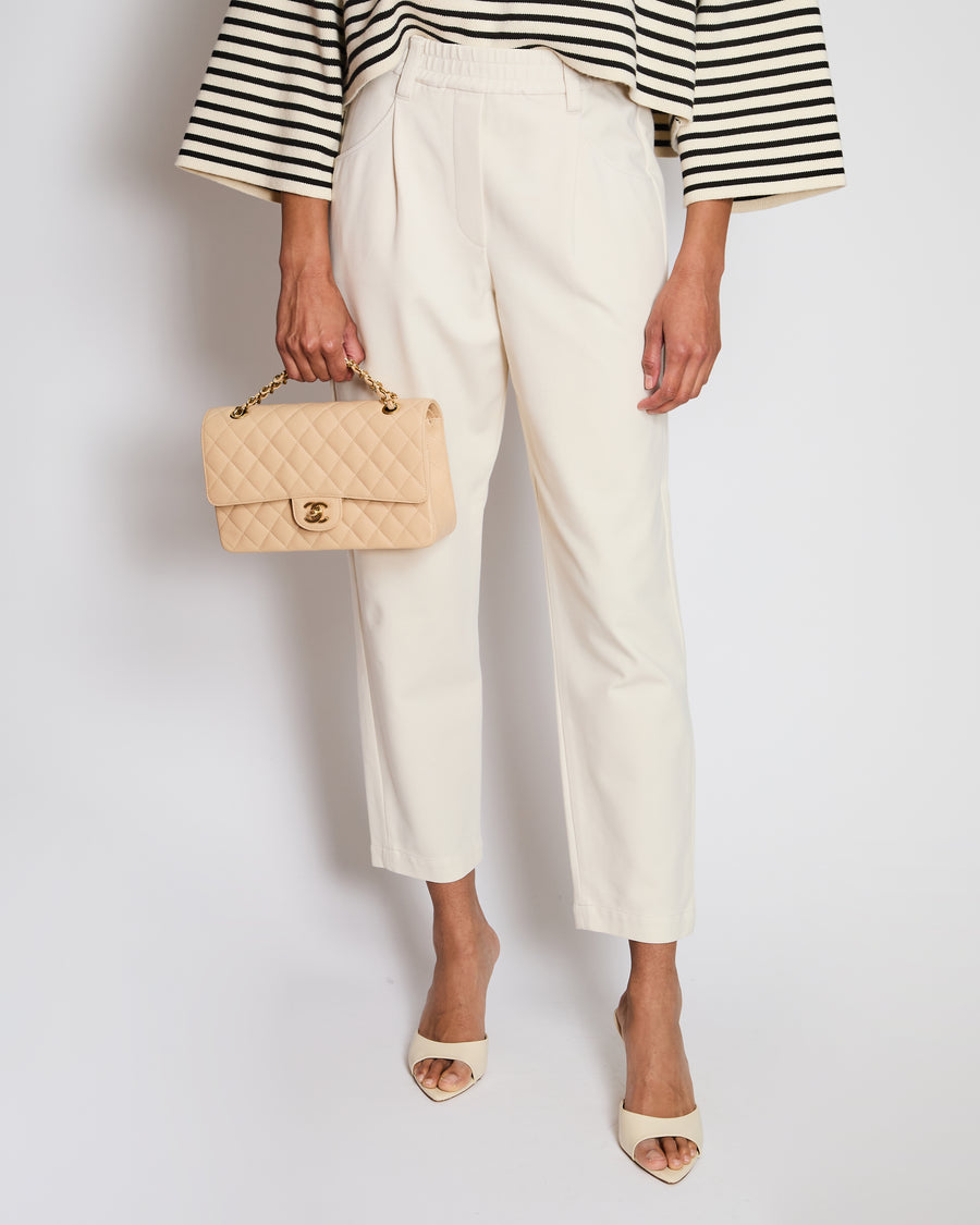 Brunello Cucinelli Beige Straight-Leg Trouser Size IT 38 (UK 6)