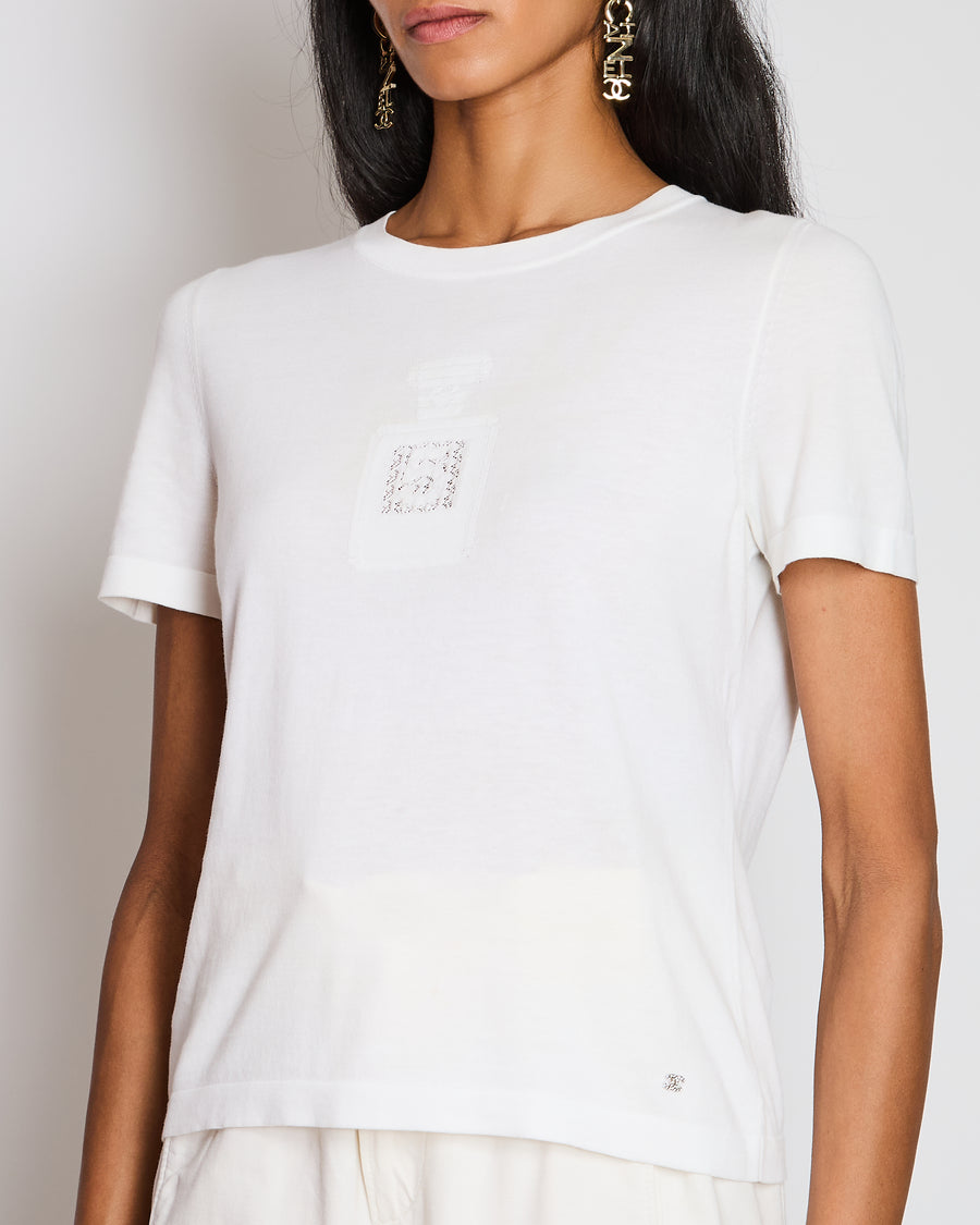 Chanel 24/C White Perfume Bottle T-Shirt Size FR 36 (UK 8)