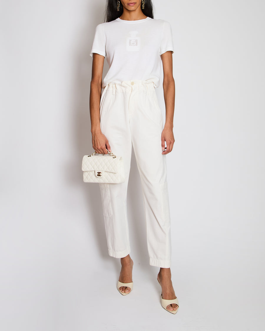 Chanel 24/C White Perfume Bottle T-Shirt Size FR 36 (UK 8)