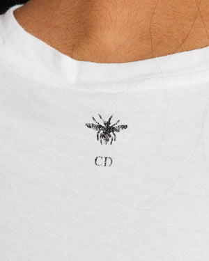Christian Dior White Floral Print Logo T-Shirt Size FR 38 (UK 10)