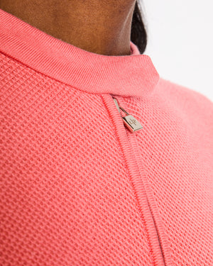 Loro Piana Coral Collarless Waffle Long Sleeve Jacket with Matching Trouser Set Size IT 40 (UK 8)