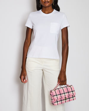 Hermès White H Logo Short Sleeve T-Shirt Size FR 38 (UK 10)