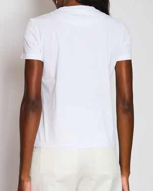 Hermès White H Logo Short Sleeve T-Shirt Size FR 38 (UK 10)