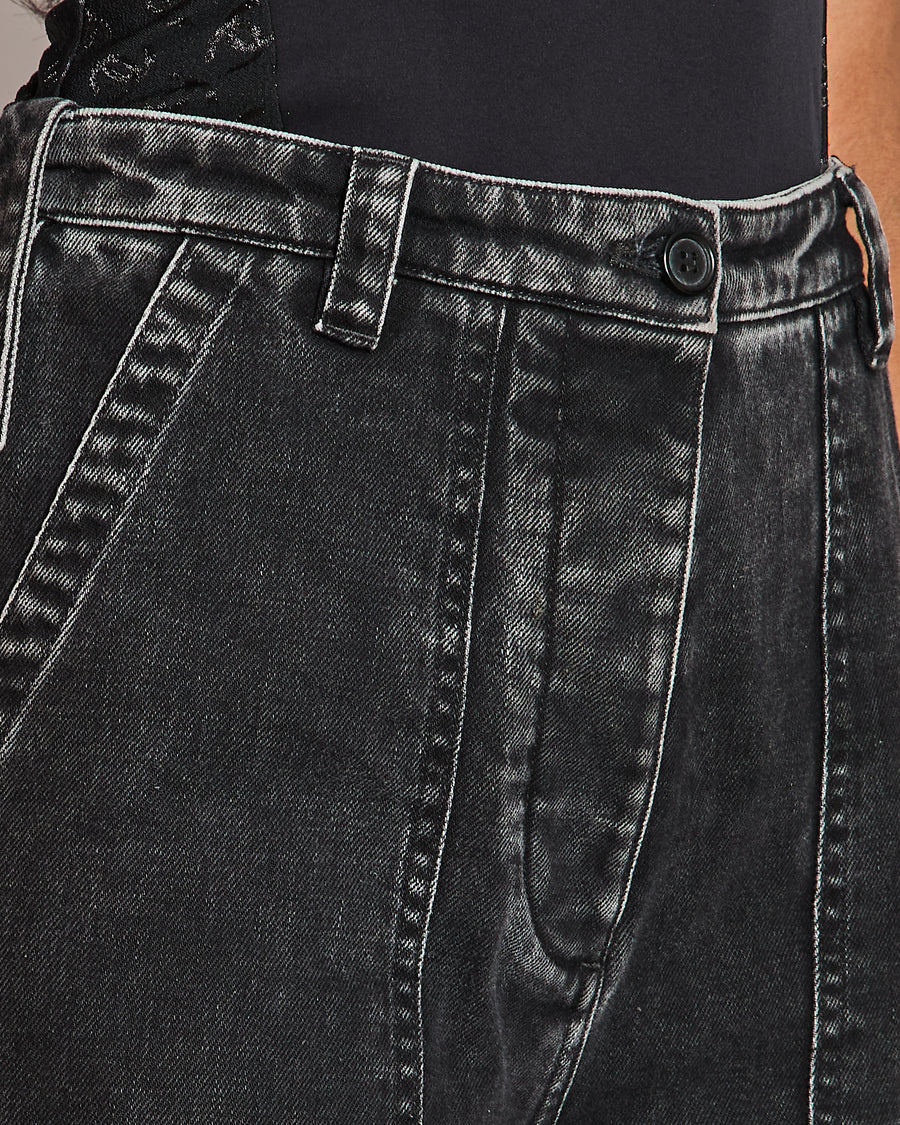 Miu Miu Washed Black Logo High-Waist Pocketed Jeans Size IT 36 (UK 4)
