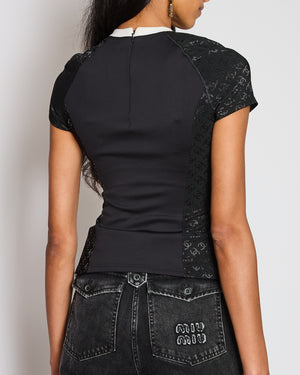 Chanel 24/C Black CC Scuba Top Size FR 36 (UK 8)