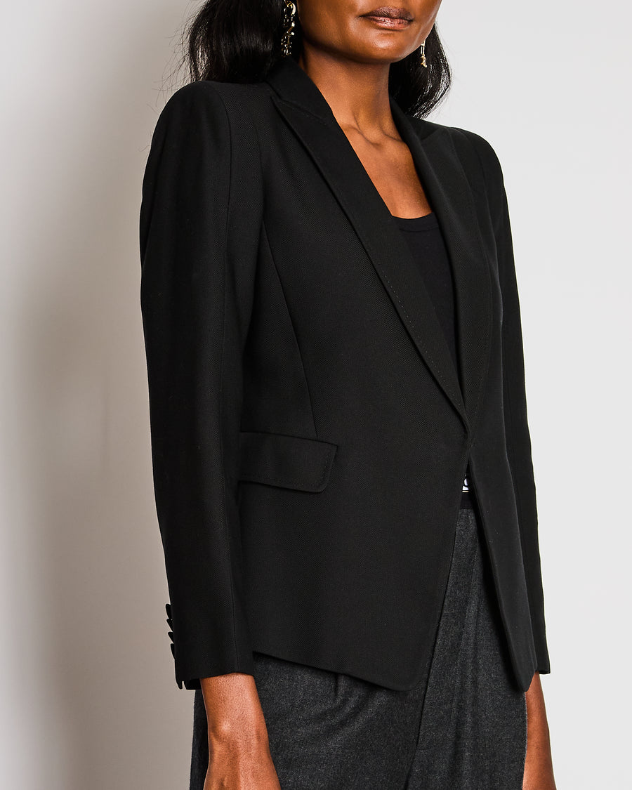 Valentino Black Cinched Blazer Jacket Size IT 40 (UK 8)