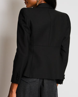 Valentino Black Cinched Blazer Jacket Size IT 40 (UK 8)
