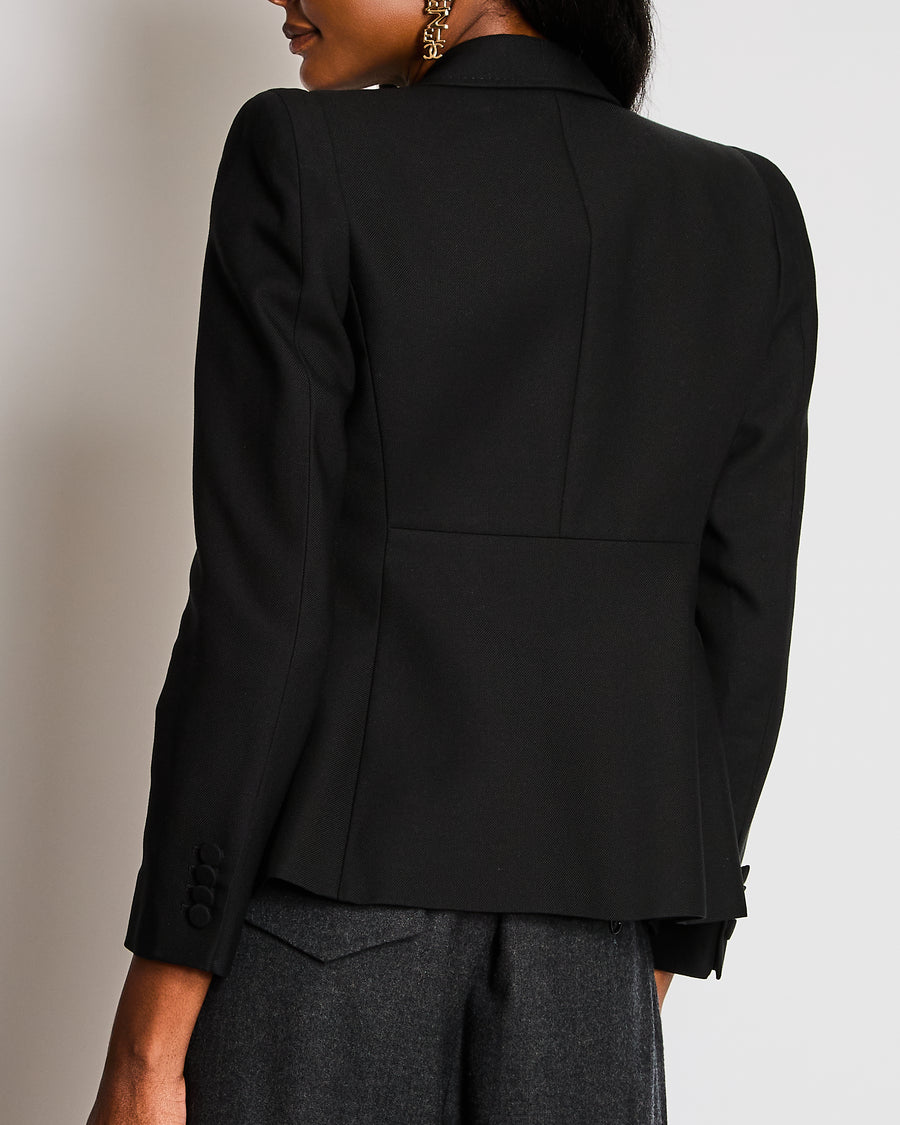 Valentino Black Cinched Blazer Jacket Size IT 40 (UK 8)