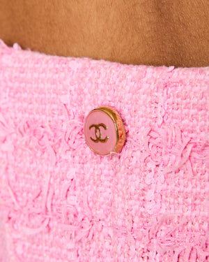 Chanel 23C Pink Jumpsuit with CC Button Detail Size FR 34 (UK 6)
