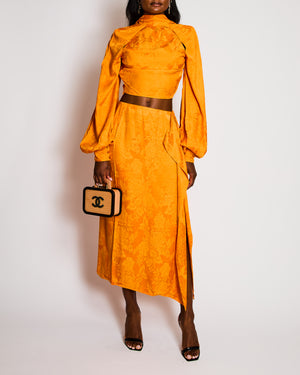 The Attico Orange Two Piece Top and Skirt Set Size IT 42 (UK 10)