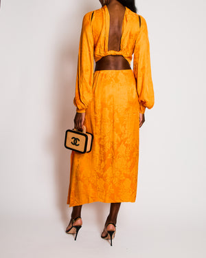 The Attico Orange Two Piece Top and Skirt Set Size IT 42 (UK 10)