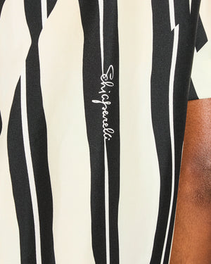 Schiaparelli Paintbrush Short Sleeved Silk Shirt Size FR 38 (UK 10)
