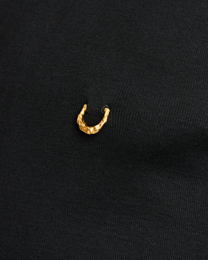 Schiaperelli Black Pierced T-Shirt Size IT 42 (UK 10)