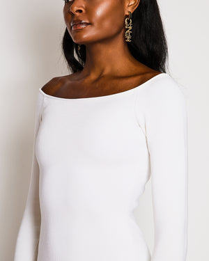 The Row Cream Long Sleeve Midi Dress US 2 (UK 6)