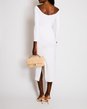 The Row Cream Long Sleeve Midi Dress US 2 (UK 6)