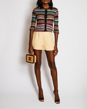 Missoni Metallic Multicoloured Long Sleeve Knitted Button Down Top Size IT S (UK 6/8)