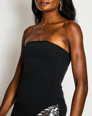 David Koma Embellished Split Mini Dress Size UK 8