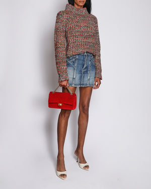 Saint Laurent Blue Denim Mini Skirt with Pocket Detail Size FR 34 (UK 6)