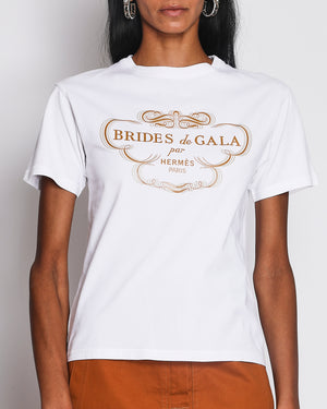 Hermès White Brides De Gala T-Shirt Size FR 34 (UK 6)