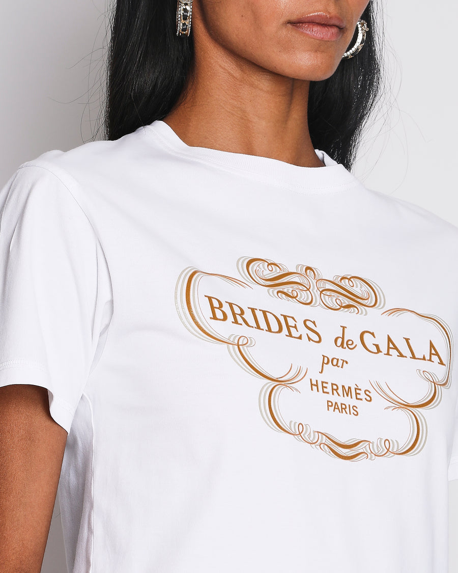 Hermès White Brides De Gala T-Shirt Size FR 34 (UK 6)