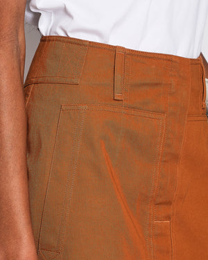 Hermès Burnt Orange Utility Midi Skirt Size FR 36 (UK 8)