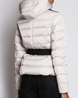 Goldbergh Silver and Black Contrast High Collar Puffer Jacket size UK 10