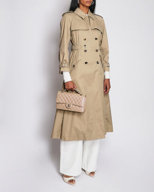 Christian Dior Beige Single Breasted Trench Coat with Logo Bee Detail Size FR 38 (UK 10)