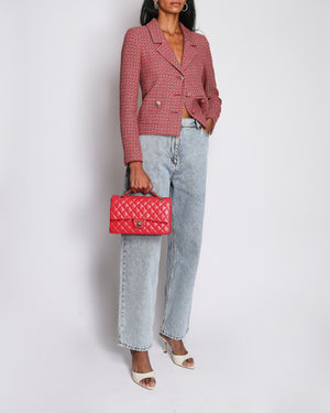 Magda Butrym Light Blue Straight Leg Jeans with Bronze Logo Button Detail Size FR 36 (UK 8)