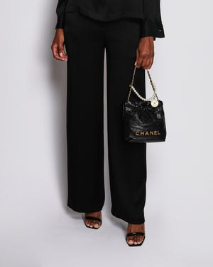Loewe Black Silk Long-Sleeved Shirt and Trouser Set with Logo Detail Size FR 34 (UK 6) RRP £2,230